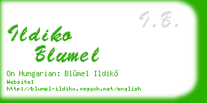 ildiko blumel business card