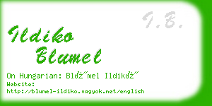 ildiko blumel business card